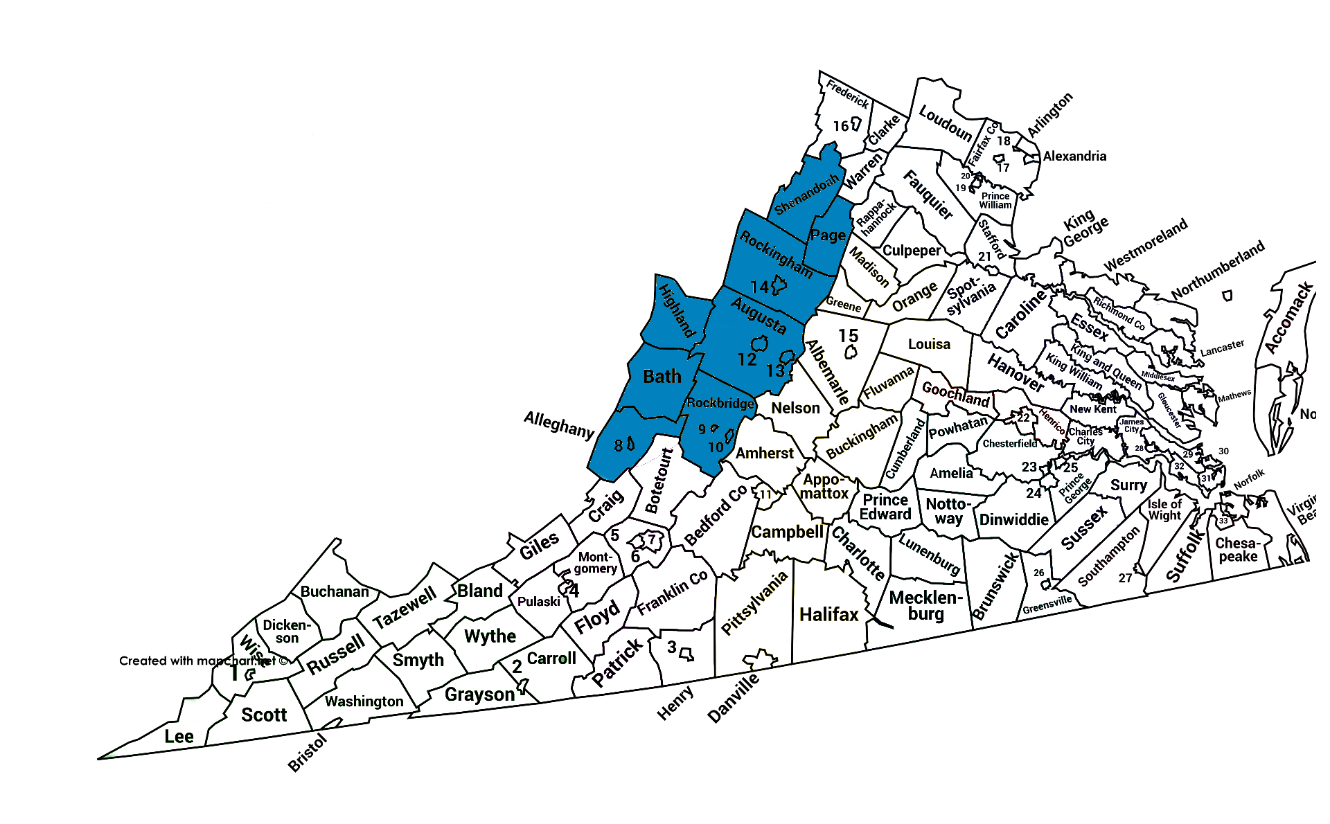 克里斯蒂娜·菲什巴赫地區地圖